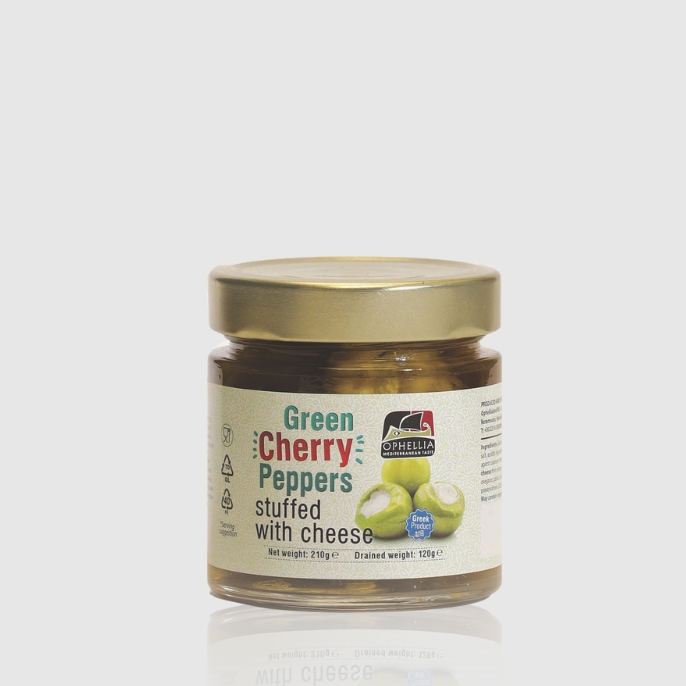 Green Cherry Peppers Stuffed with Cheese 212ml