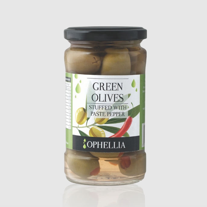 Green Olives Stuffed with Pepper Paste 314ml