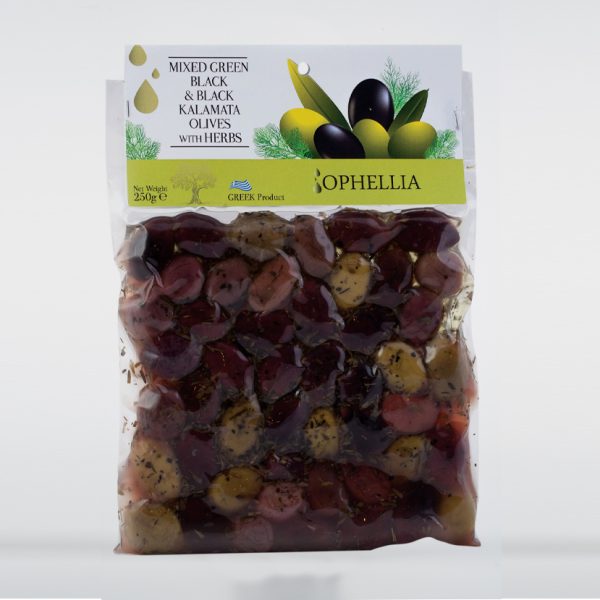 Mixed Olives With Herbs in Vacuum