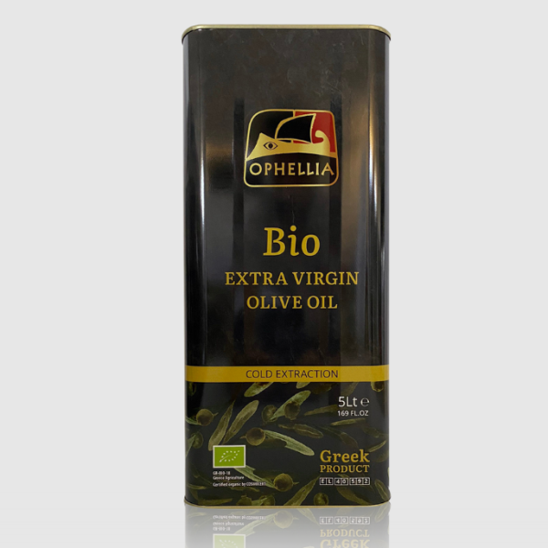Оливковое масло первого холодного отжима Ophellia Organic, банка 5 л