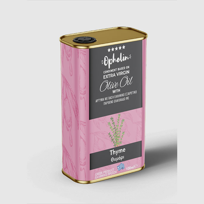 Condiment based on extra virgin olive oil thyme 100ml in a box