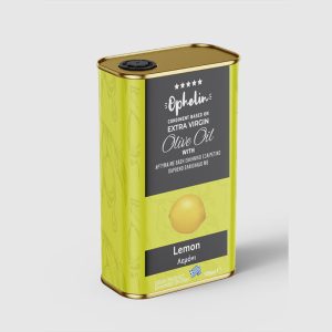 Приправа на основе оливкового масла первого холодного отжима с лимоном, 100 мл, жестяная банка.