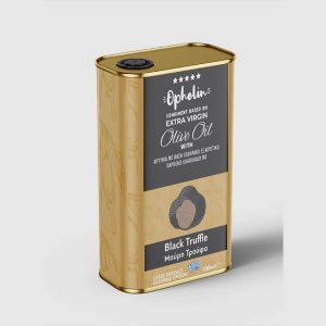 Приправа на основе оливкового масла первого холодного отжима с черным трюфелем, 100 мл, жестяная банка.